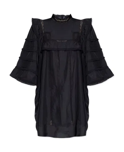 Isabel Marant A Dress With Lace Details In Black