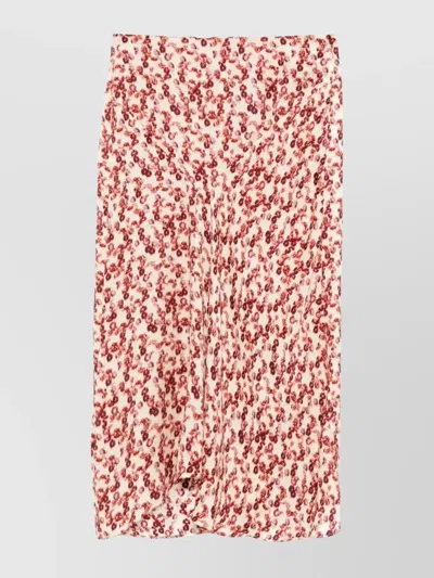 Isabel Marant A-line Floral Midi Skirt In Pink