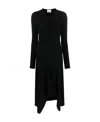 Isabel Marant A Medium-length Dress With Keyhole Collar In Black