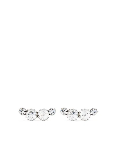 Isabel Marant Crystal-embellishment Earings In Silver