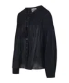 Isabel Marant Abadi Plissé Blouse In Black