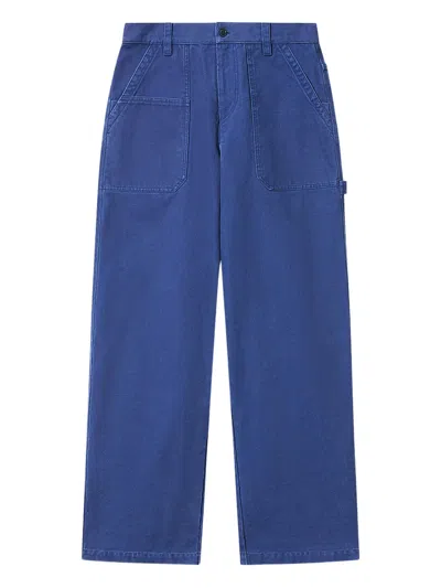 Isabel Marant Ablom Cotton Trousers In Blue