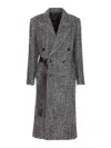 Isabel Marant Black And Ecru Ebayane Coat In Gray