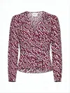 Isabel Marant Abstract Burgundy Blouse With Fitted Waist In Red