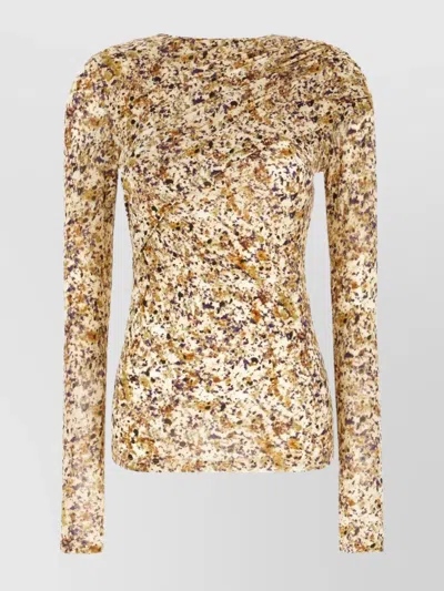 ISABEL MARANT ABSTRACT PATTERN STRETCH VISCOSE TOP