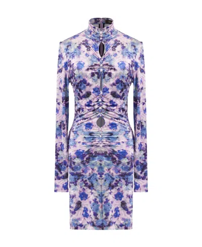 ISABEL MARANT GRAM VELVET FLORAL MINI DRESS
