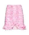 Isabel Marant Milendi Print Silk Miniskirt In Pink