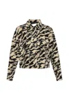 Isabel Marant Abstract-pattern Cropped Jacket In Black