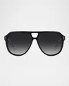 Isabel Marant Acetate Aviator Sunglasses In Black