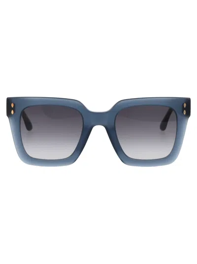 Isabel Marant Acetate Square Sunglasses In Blue