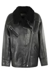 Isabel Marant Adelina Shearling-lined Leather Coat In Fk