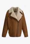 Isabel Marant Shearling Zip-fastening Jacket In Brown
