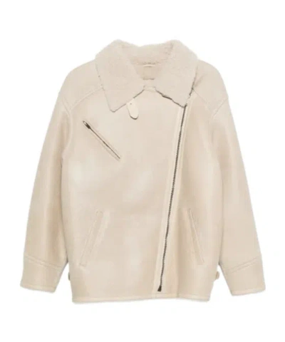 Isabel Marant Adelina Zipped Jacket In Neutral