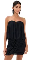 Isabel Marant Adelita Draped Jersey Strapless Minidress In Black
