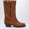 Isabel Marant Ademe Havana Leather Biker Boot Women In Brown