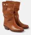 Isabel Marant Women's Ademe Leather Boots In Cognac In Brown