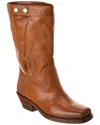 Shop Isabel Marant Ademe Leather High Boot In Brown