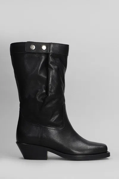 Isabel Marant Ademe Low Heels Ankle Boots In Black