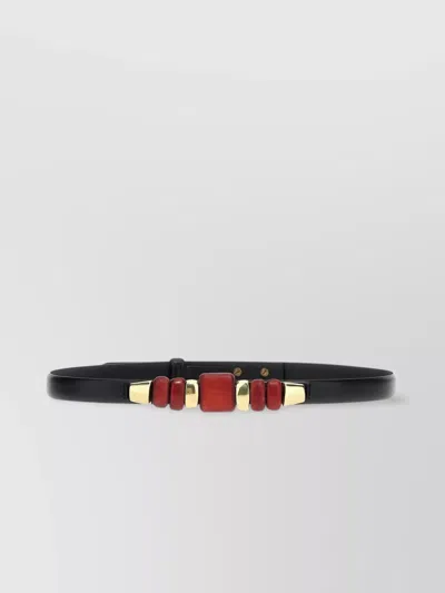 Isabel Marant Adjustable Belt With Gold-tone Accents And Embellishments In Multicolor