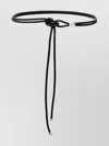 Isabel Marant Adjustable Knot Detail Belt With Metal Tips In Black