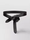 Isabel Marant Adjustable Knot Detail Smooth Finish Belt In Black