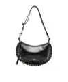 Isabel Marant Oskan Moon Leather Shoulder Bag In Black