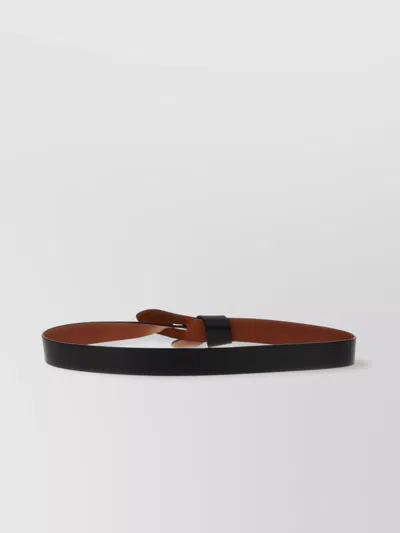 Isabel Marant Adjustable Two-tone Belt Featuring Knot Detail In Black