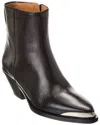 Isabel Marant Adnae Embellished Leather Ankle Boots In Black