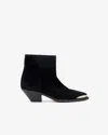 Isabel Marant Ladel Suede Bootie In Black