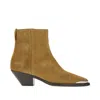 Isabel Marant Stivaletti Adnae In Pelle Scamosciata Beige Donna In Brown