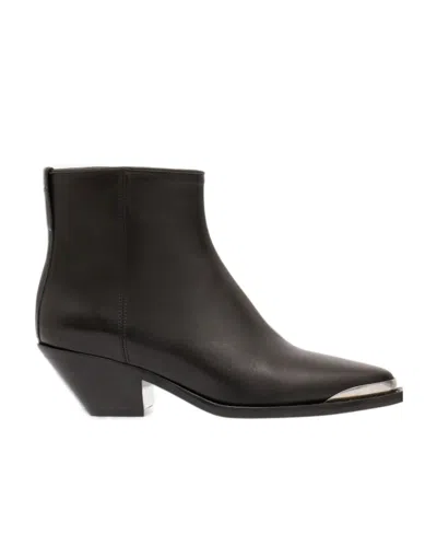 Isabel Marant Adnae Zipped Ankle Boots In Black
