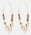 Isabel Marant Adriel Beaded Hoop Earrings In Green