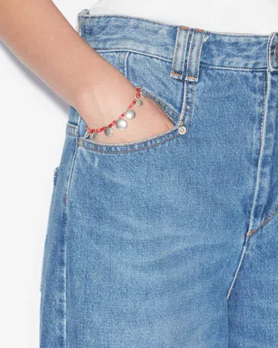 Isabel Marant Adriel Bracelet In Rio Red-silver