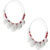 Isabel Marant Hoop Earrings In Rio Red/silver