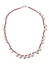 Isabel Marant Beaded Brass Necklace Stud Detailing In Red