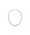 Isabel Marant Beaded Brass Necklace Stud Detailing In White