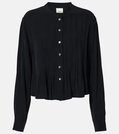 Isabel Marant Adzara Chiffon Blouse In Black
