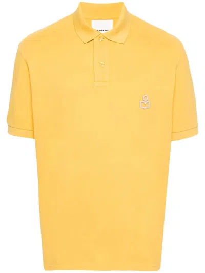 Isabel Marant Afko Polo Shirt In Cotton In Yellow & Orange