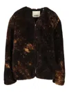 Isabel Marant Agnela-gd Patina Furry Coat Jackets Brown In Brown