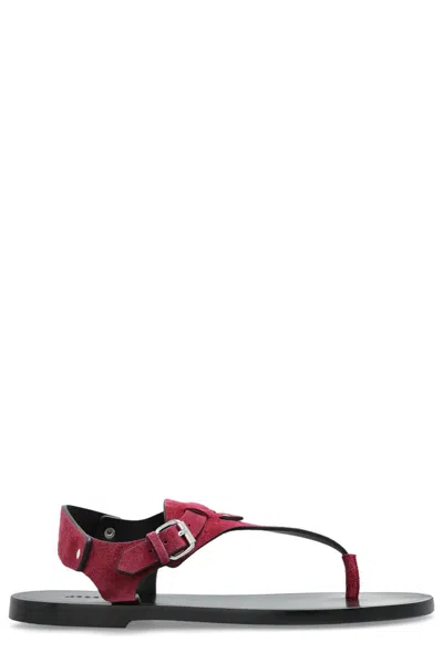 Isabel Marant Suede Sandals In Red