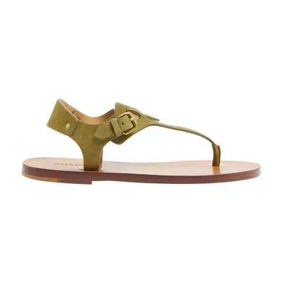 Isabel Marant Akel Embellished Suede Sandals In Grey