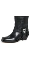 Isabel Marant Akson Embellished Tasseled Leather Ankle Boots In Black