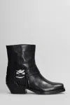 ISABEL MARANT AKSON GAUCHO HIGH HEELS ANKLE BOOTS IN BLACK LEATHER