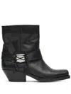 Isabel Marant Akson Embellished Tasseled Leather Ankle Boots
