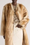 Isabel Marant Alberta Faux Fur Coat In Natural