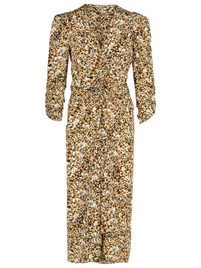 ISABEL MARANT ISABEL MARANT 'ALBINI' BEIGE SILK DRESS WOMEN