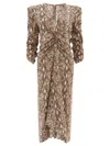 Isabel Marant Albini Python Print Silk Midi Dress