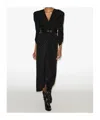 Isabel Marant Polka-dot Pattern Puff-sleeve Midi Dress In Black