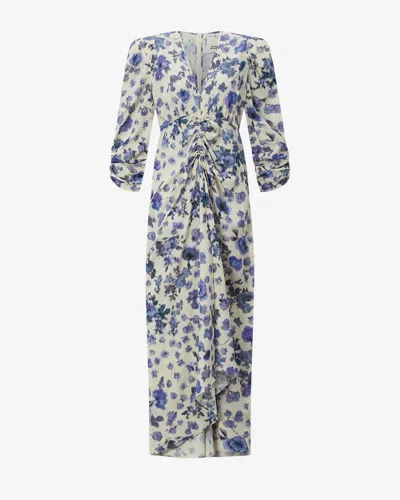 Isabel Marant Albini Floral Silk-blend Midi Dress In Multi
