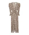 Isabel Marant Albini Python Print Silk Midi Dress In Nude